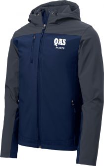 Port Authority Hooded Core Soft Shell Jacket, Dress Blue Navy/ Battleship Grey